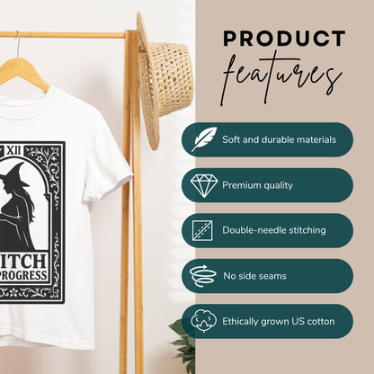 Witch In Progress - Cute Halloween Pregnancy Announcement T-Shirt