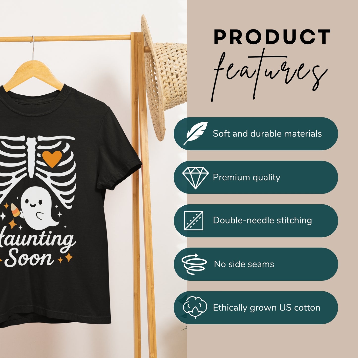 Haunting Soon Halloween Pregnancy Reveal T-Shirt