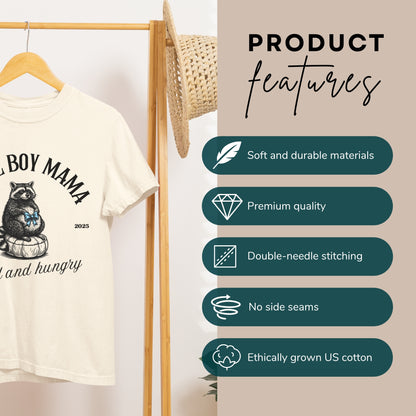 Feral Boy Mama T-Shirt - Funny Pregnancy Announcement Gift