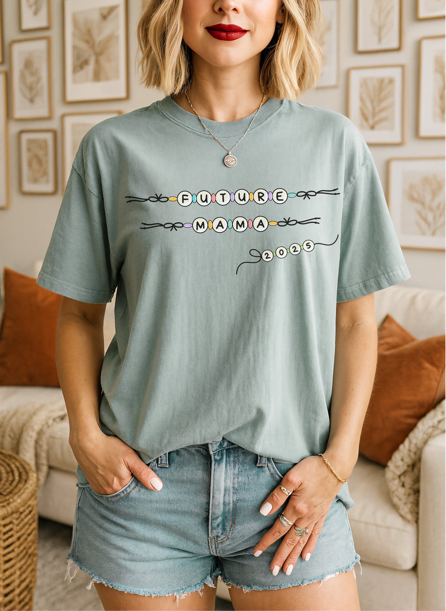 Future Mama Bead Style Tshirt