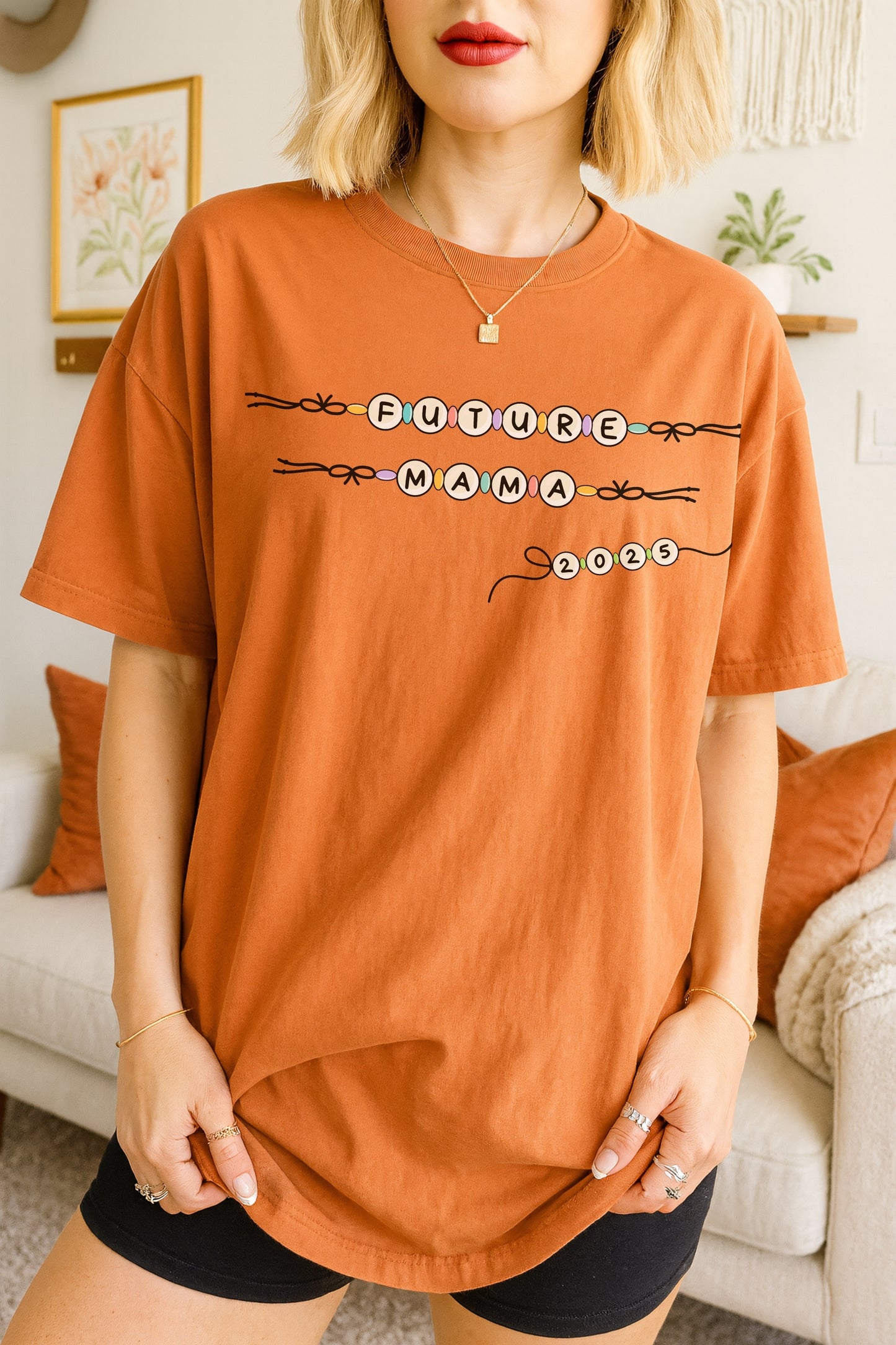 Future Mama Bead Style Tshirt